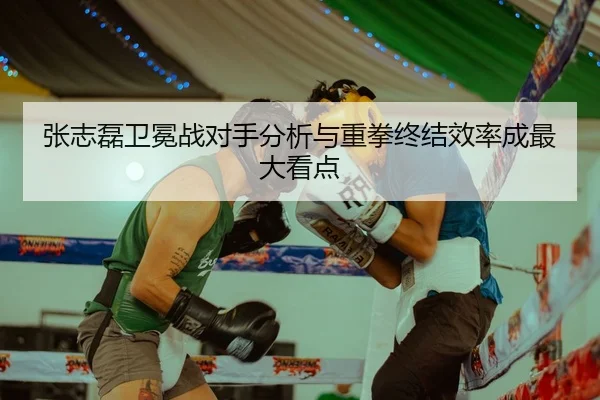 张志磊卫冕战对手分析与重拳终结效率成最大看点